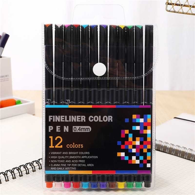 

Tlevino Pena Warna Drawing Pen Fine Point Art Watercolor 0.4mm 36 Color