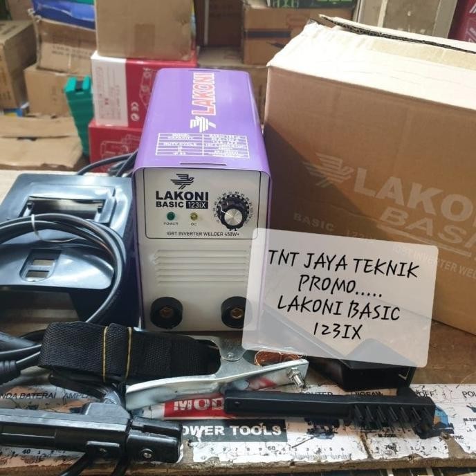 Mesin Las Lakoni Basic 123Ix Travo Las Inverter Watt Kecil 450 Watt