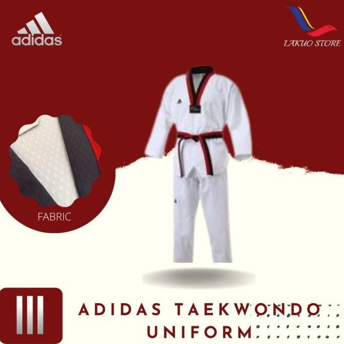 DOBOK ADIDAS FIGHTER / UNIFORM TAEKWONDO / SERAGAM TAEKWONDO