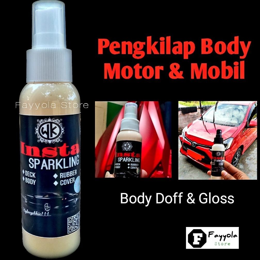 CR - Pengkilap Body Mobil Hitam Merah Silver Putih Pengkilap Motor Insta Sparkling Pengkilat Mobil M