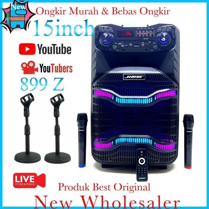 Jual Speaker 15 Inch Portable Active Mic Wireless Noise 889Z Original Sound