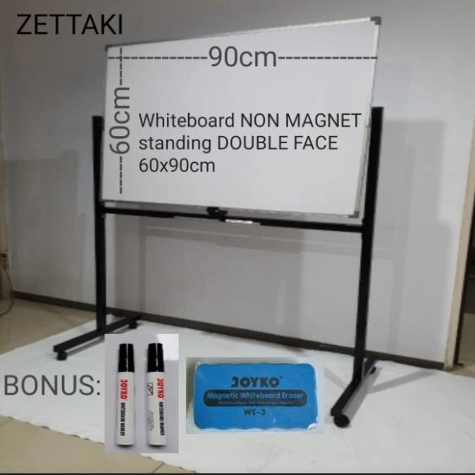 

Jual Papan Tulis Whiteboard Non Magnet Standing Double Face 60X90Cm