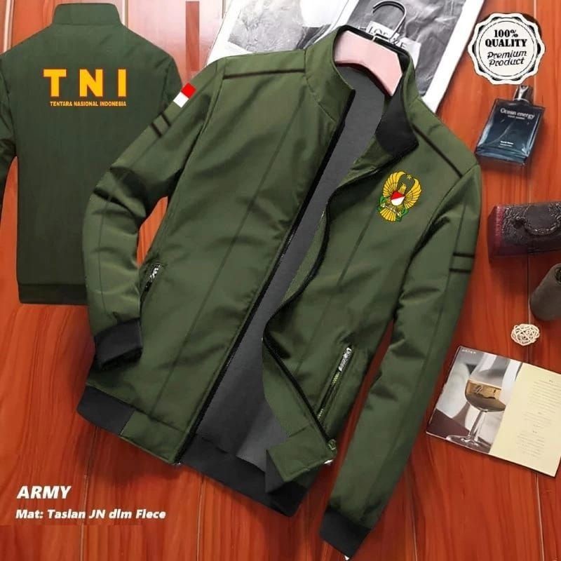 Jaket Pria Murah // JAKET TNI AD AL AU FREE CUSTOM LOGO NAMA WATERPROOF BOLAK BALIK SABLON TERBARU