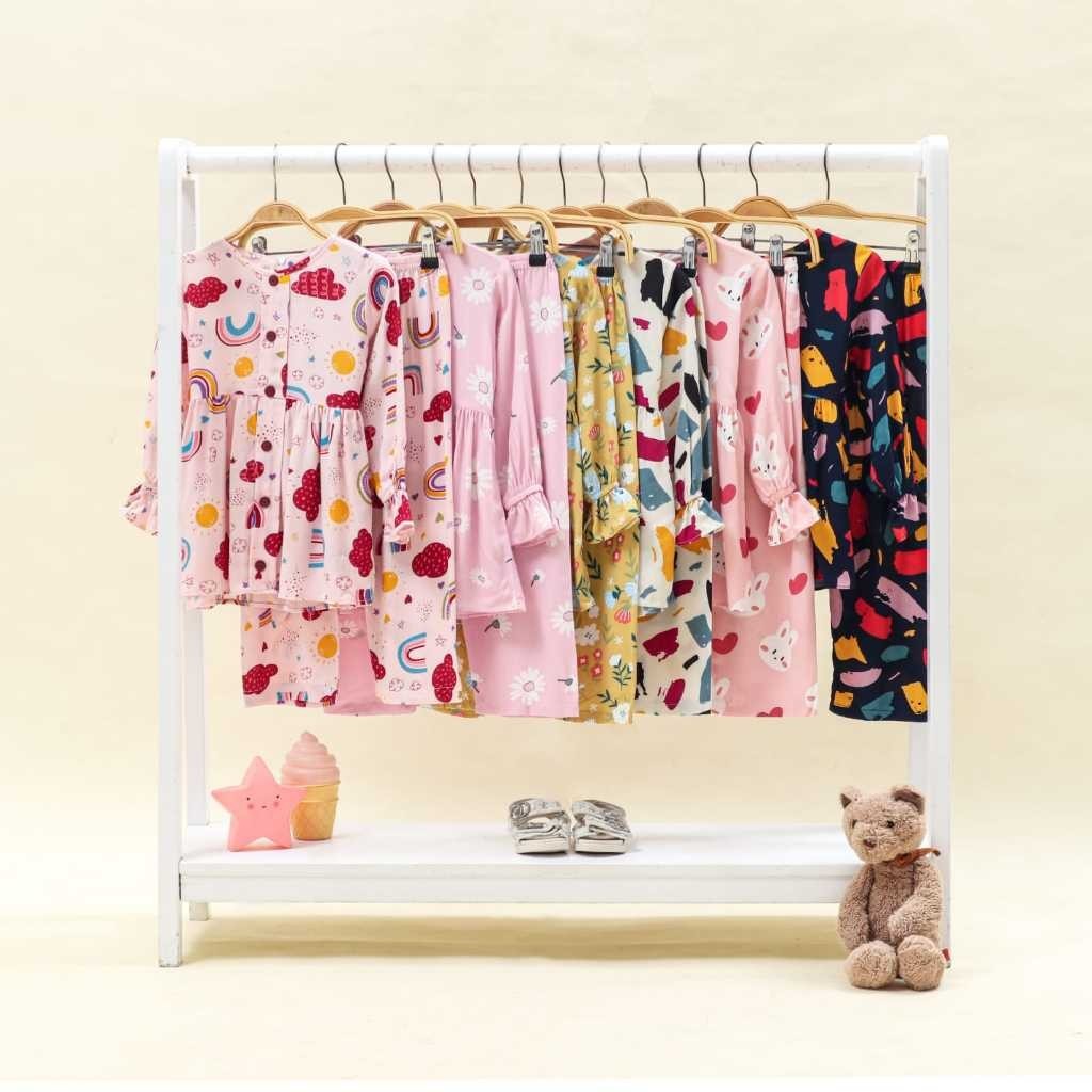 Baju Anak // Chieky - One Set Rayon premium Anak/ Set Tunik anak 1-10 Tahun/Setelan anak perempuan