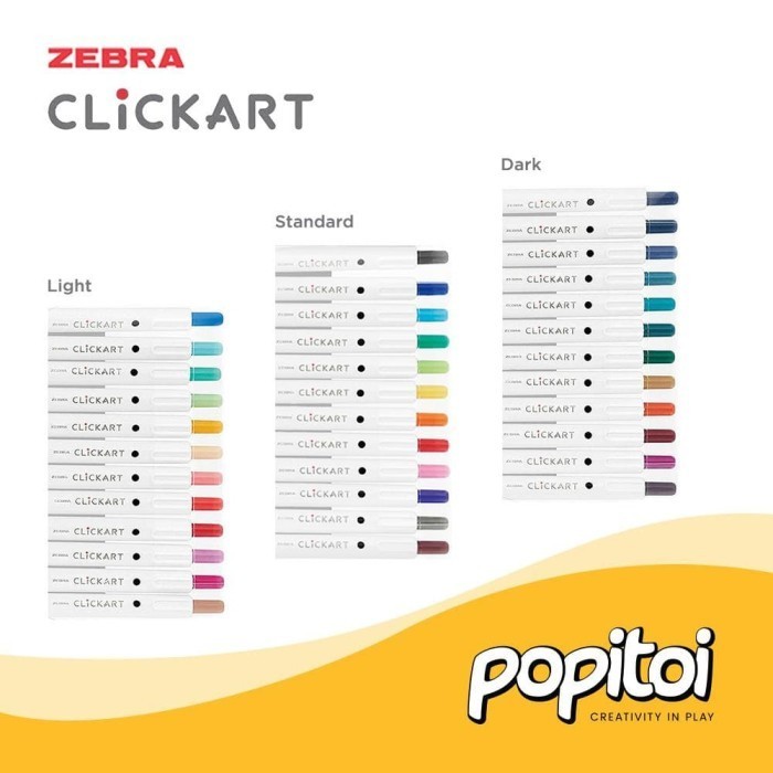 

Zebra Clickart Marker 0.6Mm Fine Liner 1 Set 12 Warna Warni Spidol
