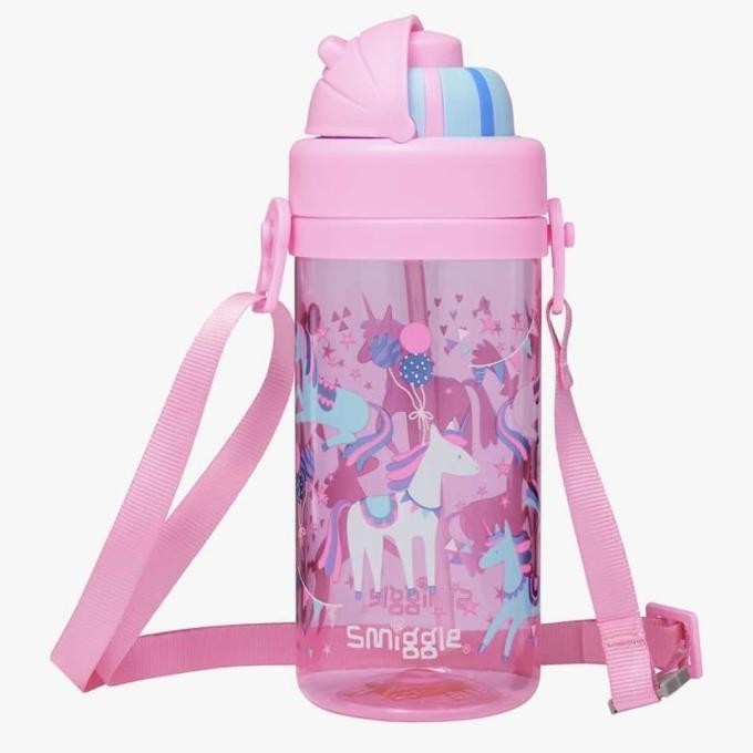 Smiggle Bottle Drink Teeny Tiny Topsy Botol Tali Dino Shark Original