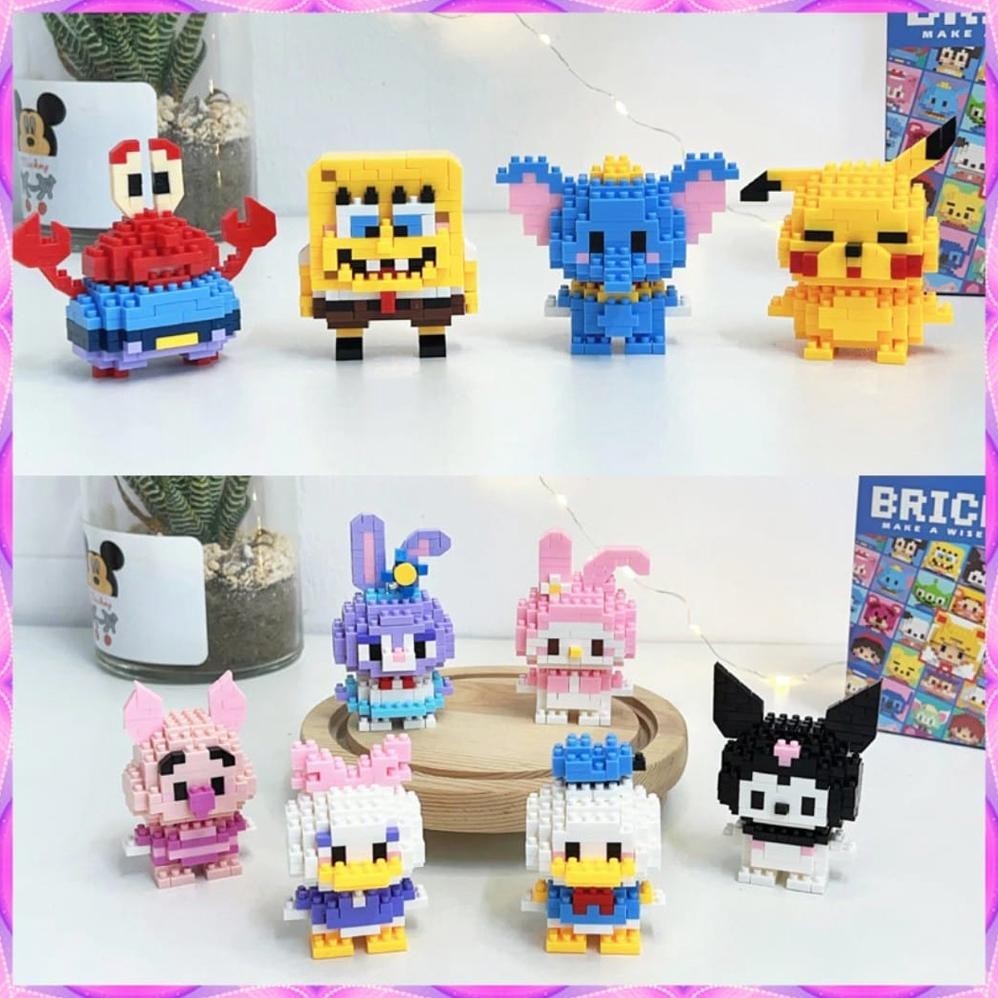 Lego Nano Block Flowers Pot Bunga Mainan Balok Buket Mainan Anak-Anak Pendidikan Dan Mainan Balok Ed