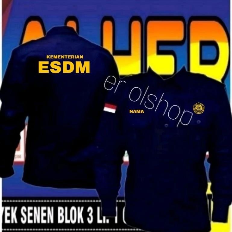 Baju Kemeja Tactical Pria Lapangan Outdoor Esdm Esdm Sem Esdm Pakaian Dinas Esdm Kerja Esdm Kerja Es