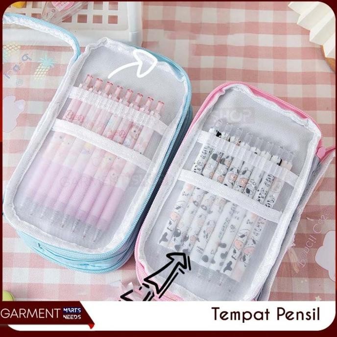 

Tempat Pensil Lucu Anak Transparan Kotak Pencil Dompet Besar Karakter