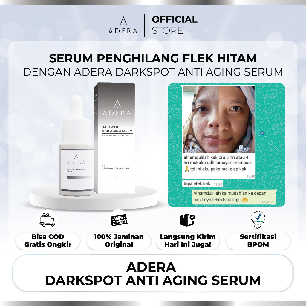 Serum Adera Darkspot Anti Aging Serum Ori \/ Adera Darkspot Anti Aging Bebas Flek Hitam