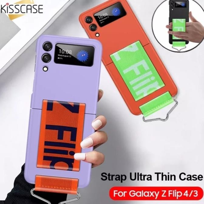 Slim Matte Strap Wristband SAMSUNG Z FLIP 3 Z FLIP 4 Case Cover casing