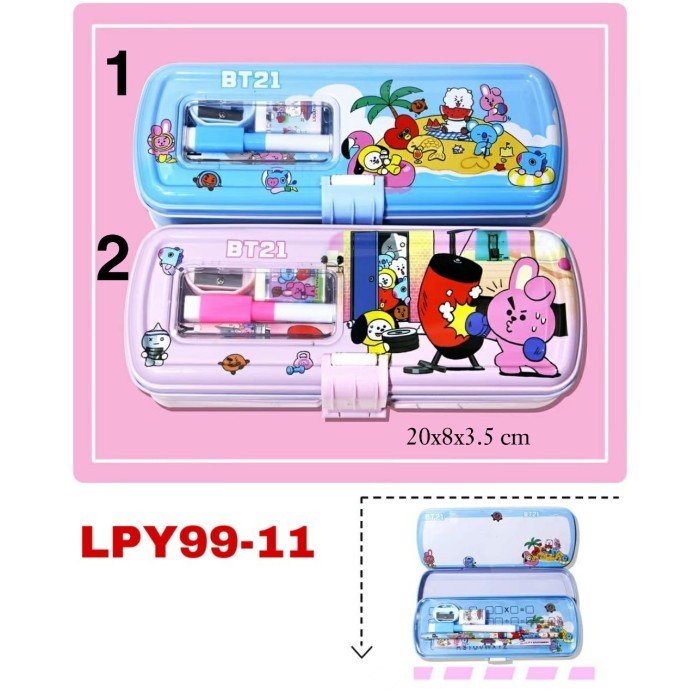 

TERBARU SOS Kotak Pensil Kaleng Set+WB 3 susun 8x21/Tempat Pensil/Tepak - LPY99 10, Bebas