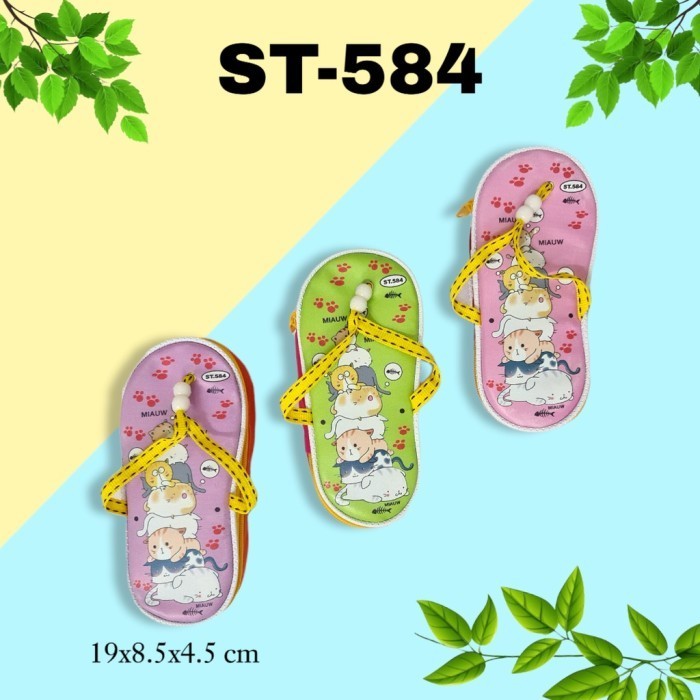

TERBARU SOS Kotak Pensil Sleting/Pencil Pouch Shintoeng Seri Sandal / Tepak