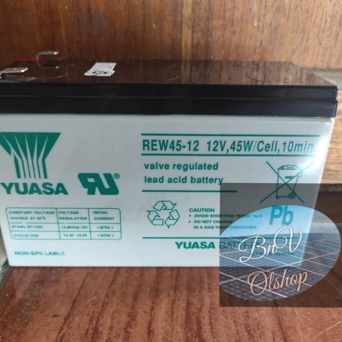 TERBARU - Baterai yuasa rew45 12 (Vrla 12v 9ah)