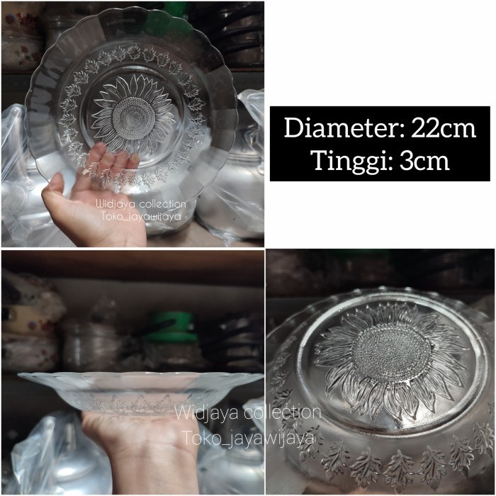 Isi 6 Piring Makan Jadul/Piring Makan Duralex Bening