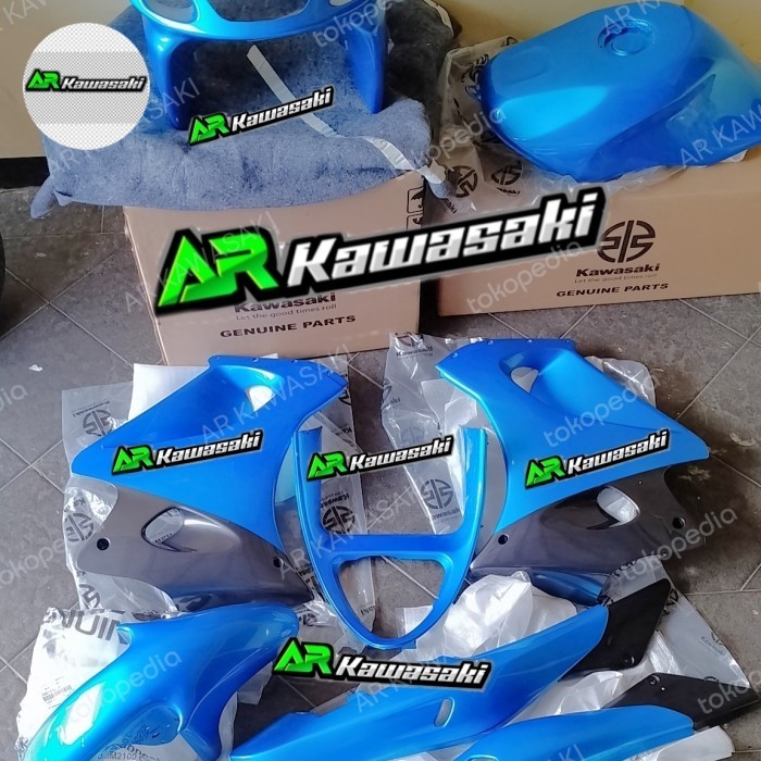 Cover Body Full Set Ninja Rr Old 150 Biru Zx Cbu Original Murah