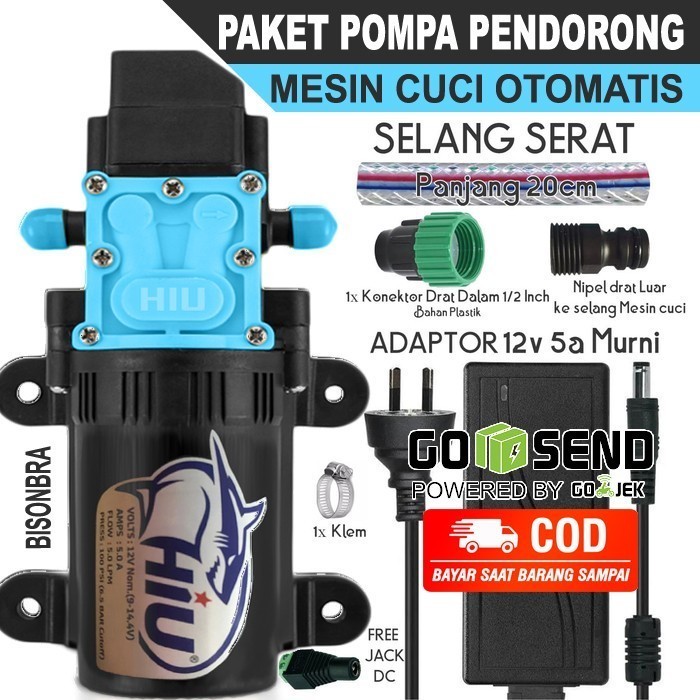 Paket Pompa Air Dc Pendorong Mesin Cuci Tekanan Tinggi Otomatis