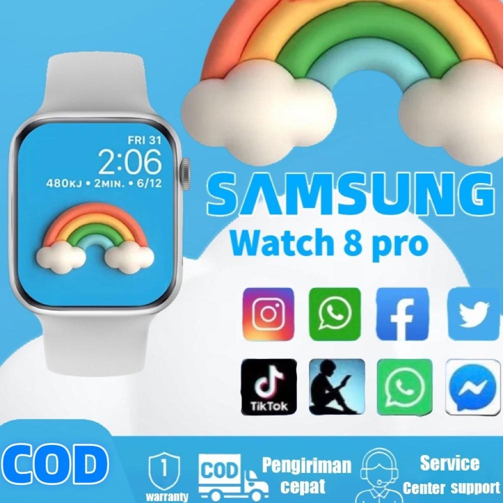 BARUU [COD ORI ] SMARTWATCH I8 PRO MAX JAM SMARTWATCH PRIA BLUETOOTH JAM TANGAN PINTAR OLAHRAGA SMAR