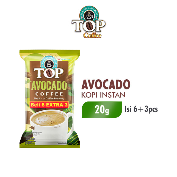 Top Coffee Kopi Instan Avocado 22 gr isi 6 + 3 pcs x2 - Gambar 2
