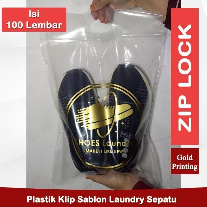TERBARU - Plastik Sepatu Laundry Klip Zip Lock