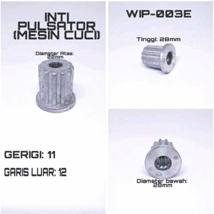 >*>*>*>*] inti pulsator mesin cuci gigi dalam 11 gigi luar 12