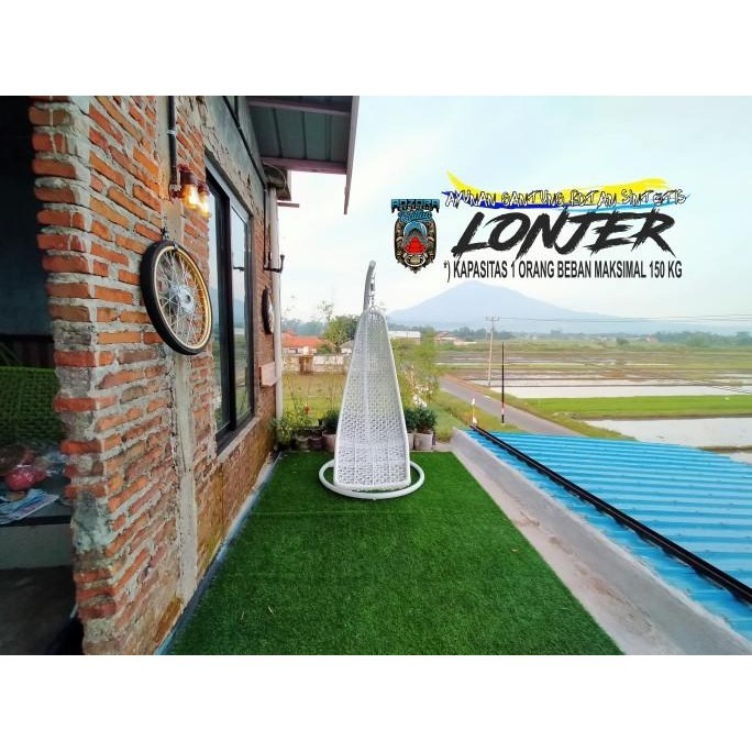 Ayunan Gantung Rotan Sintetis Lonjer