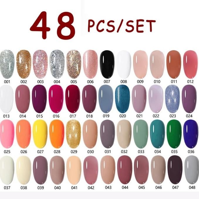 Set Kutek Gel UV LED gel polish 34 COLOUR nail art Cat Kuku nail
