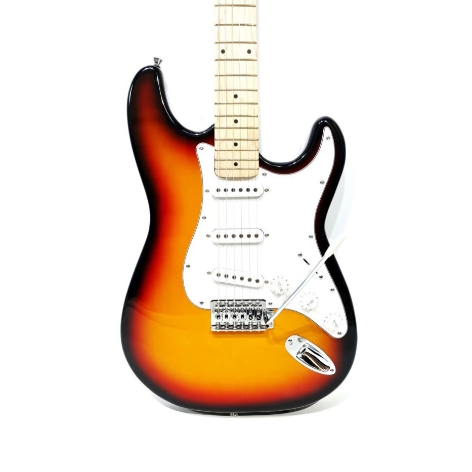 Ami Gitar Elektrik Fender Stratocaster Sunburst Bonus Tas Kabel Garansi