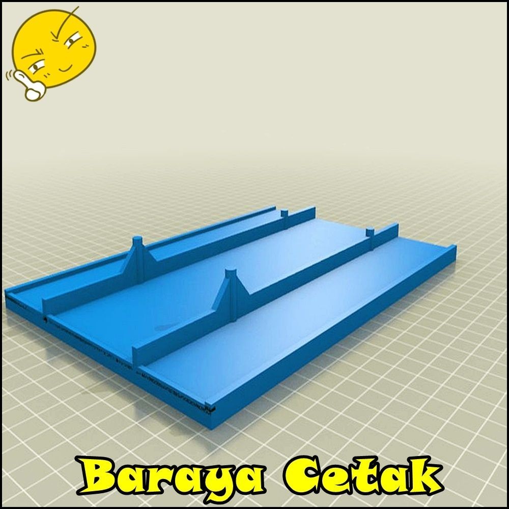 RC Flat Bed WPL D12 Bak Belakang WPL MN 3D Print Aksesoris Mainan RC