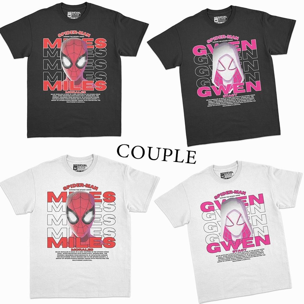 Promo Kaos Baju Couple Gwen Miles Z2 Spiderman Kaos Couple Kaos