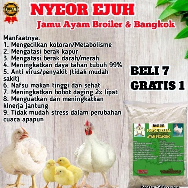 

Et-98 Jamu Hewan Ternak Herbal Alami Nyeor Ejuh Untuk Ayam Pedaging Hemat