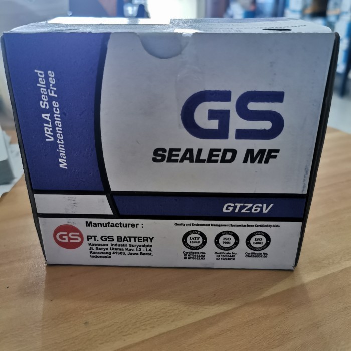 Aki Sepeda Motor Gs Astra Gtz6V Gtz-6V