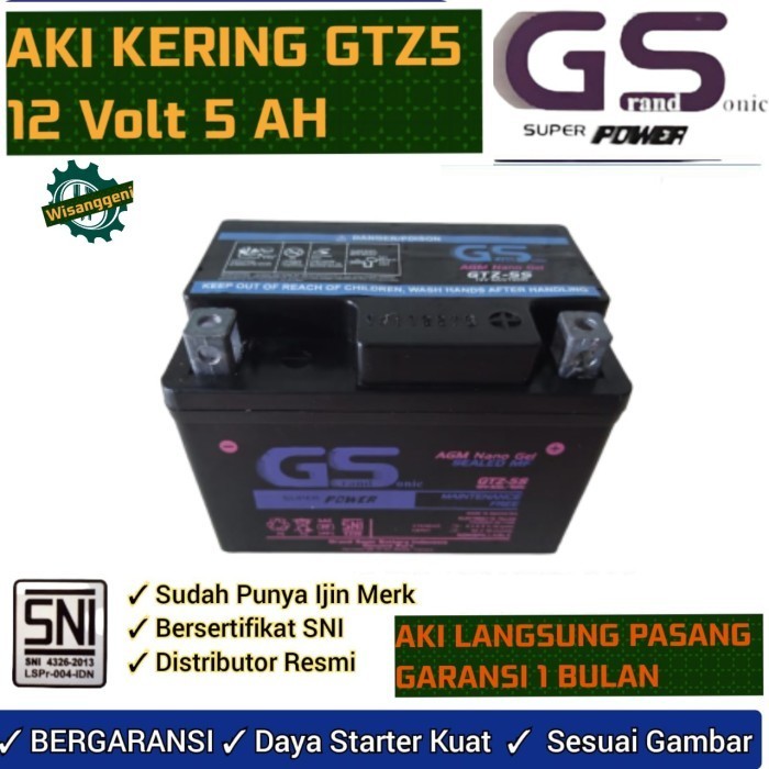 Aki Motor Honda Supra X 125 Scoopy Karbu Aki Kering 4 Ah