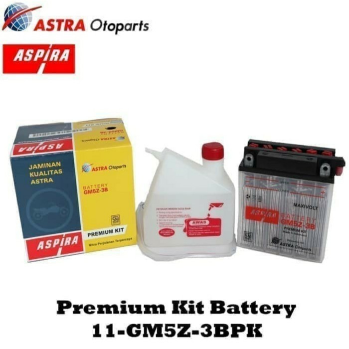 Aki Motor Honda Supra Old Astrea Grand Legenda Aspira Gm5Z3B Aki Basah