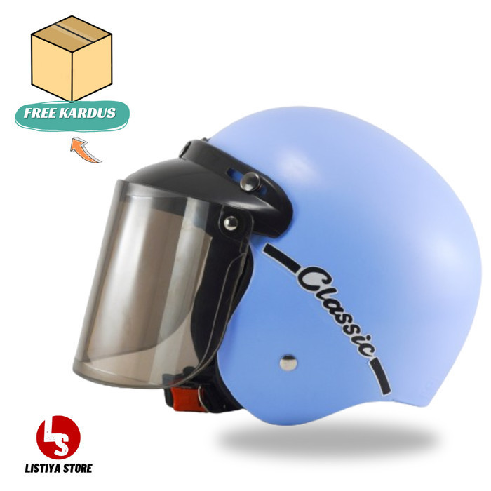 Helm Bogo Dewasa Wanita Kekinian Motor Sni Helm Retro Cewek Cantik