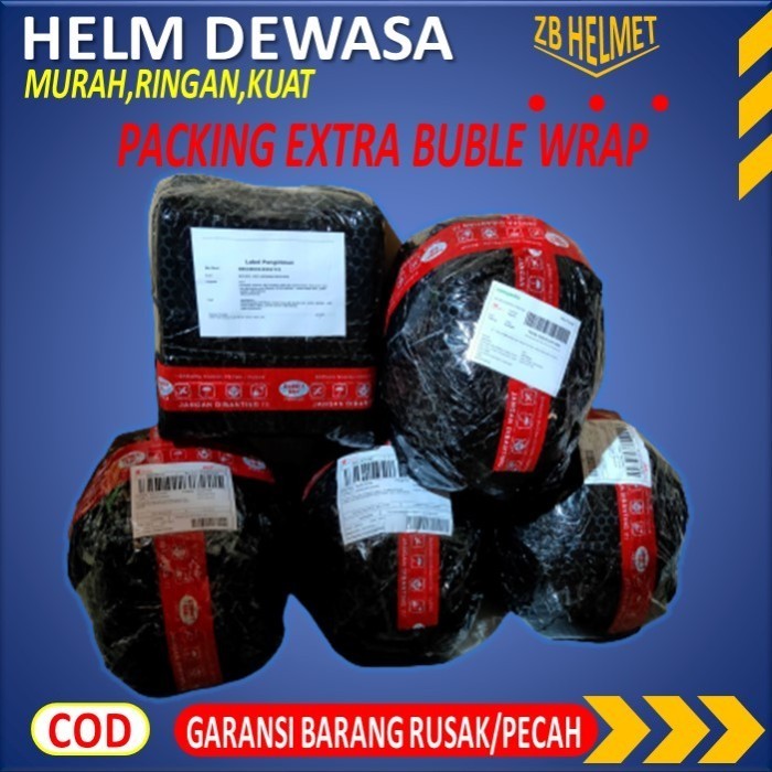 Helm Half Face Bogo Dewasa Motor Wanita Classic Premium Original Murah - Hitam Gloss, M