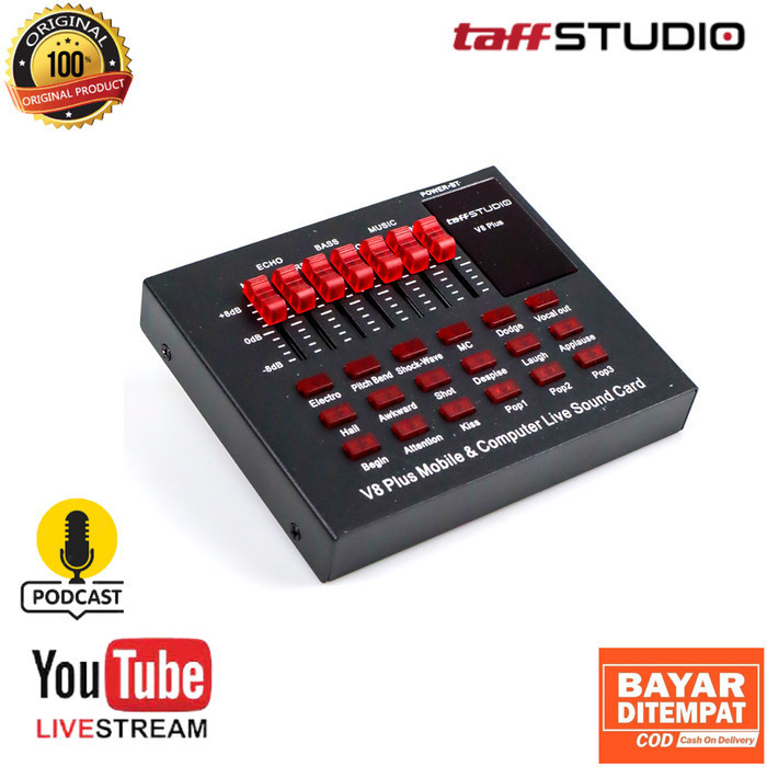

TaffSTUDIO Audio USB External Soundd V8 PLUS