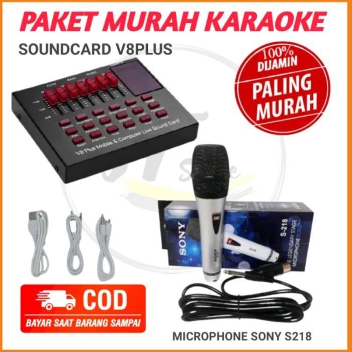 

PAKET KARAOKE SOUNDD V8 PLUS MICROPHONE SONY