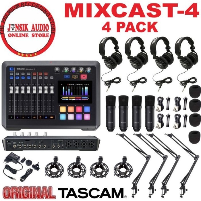 

Paket Podcast Tascam Mixcast4 Paket Broadcast Premium