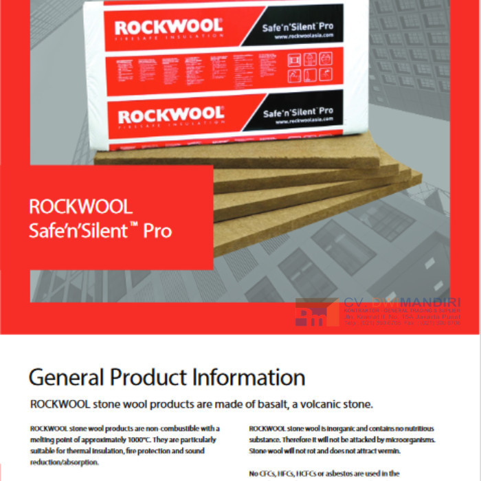Rockwool Insulasi Dinding Banan Peredam Suara & Panas