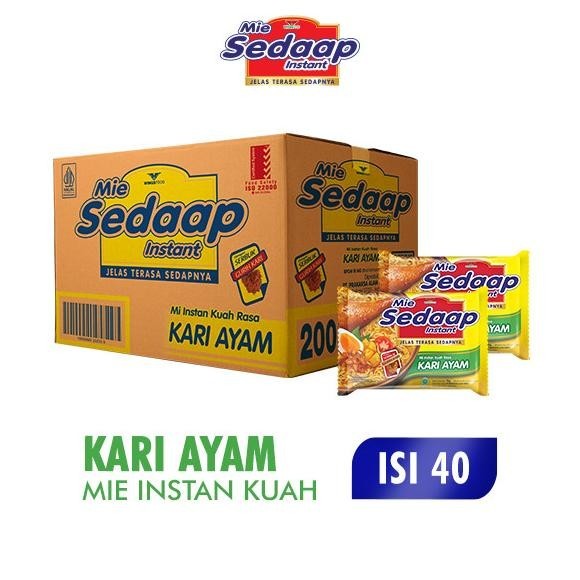 

Sedaap Mie Instan Kari Ayam 72 Gr Dus (Isi 40 Pcs) Revi Staroutlet