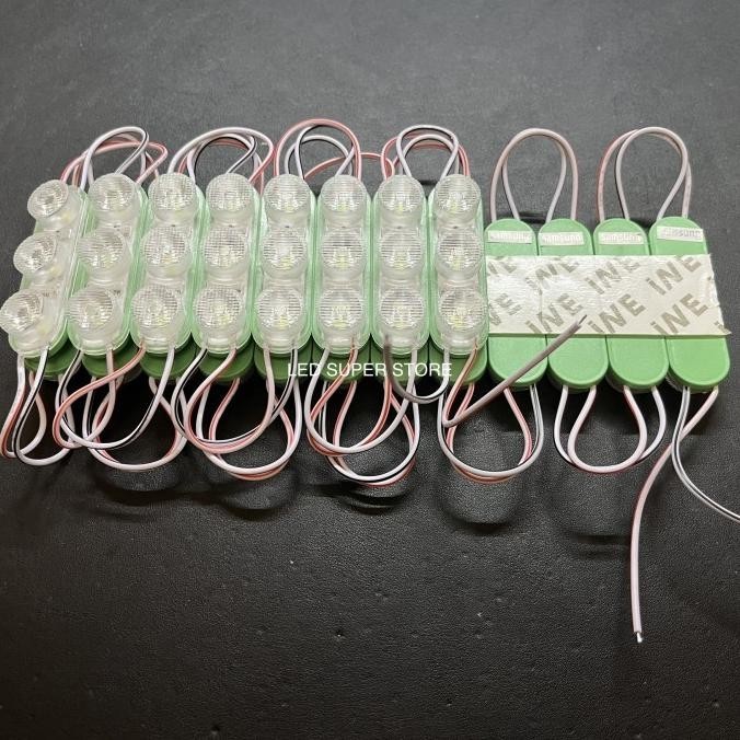 TERMURAH - [100pc] Module SAMSUNG LED 6520 3 mata 12V 3w | Waterproof CE ROHS