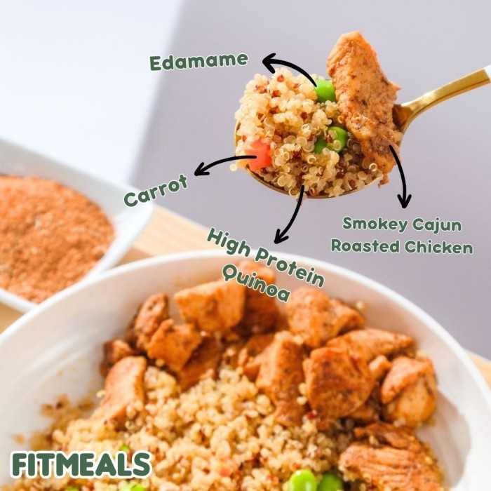 

Terlaris Fit Meals Quinoa Cajun Chicken Nasi Goreng Diet Sehat High Protein SALE