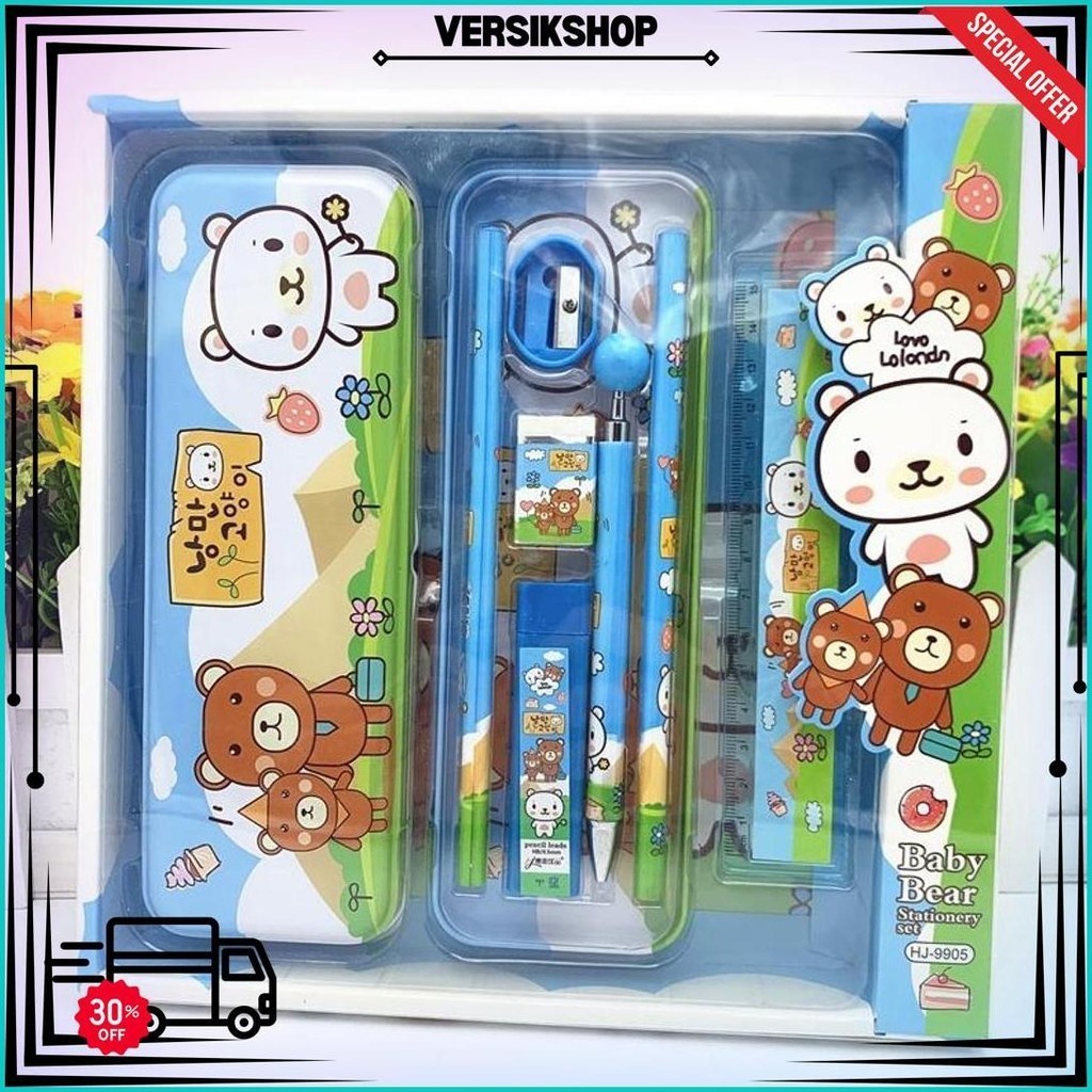 

Kotak Pensil Anak Set 7In1 Stationery Untuk Hadiah Anak Sekolah / Kotak Pensil Karakter Murah Stationery Set 8In1 / Alat Tulis Set Tepak Pensil Sale
