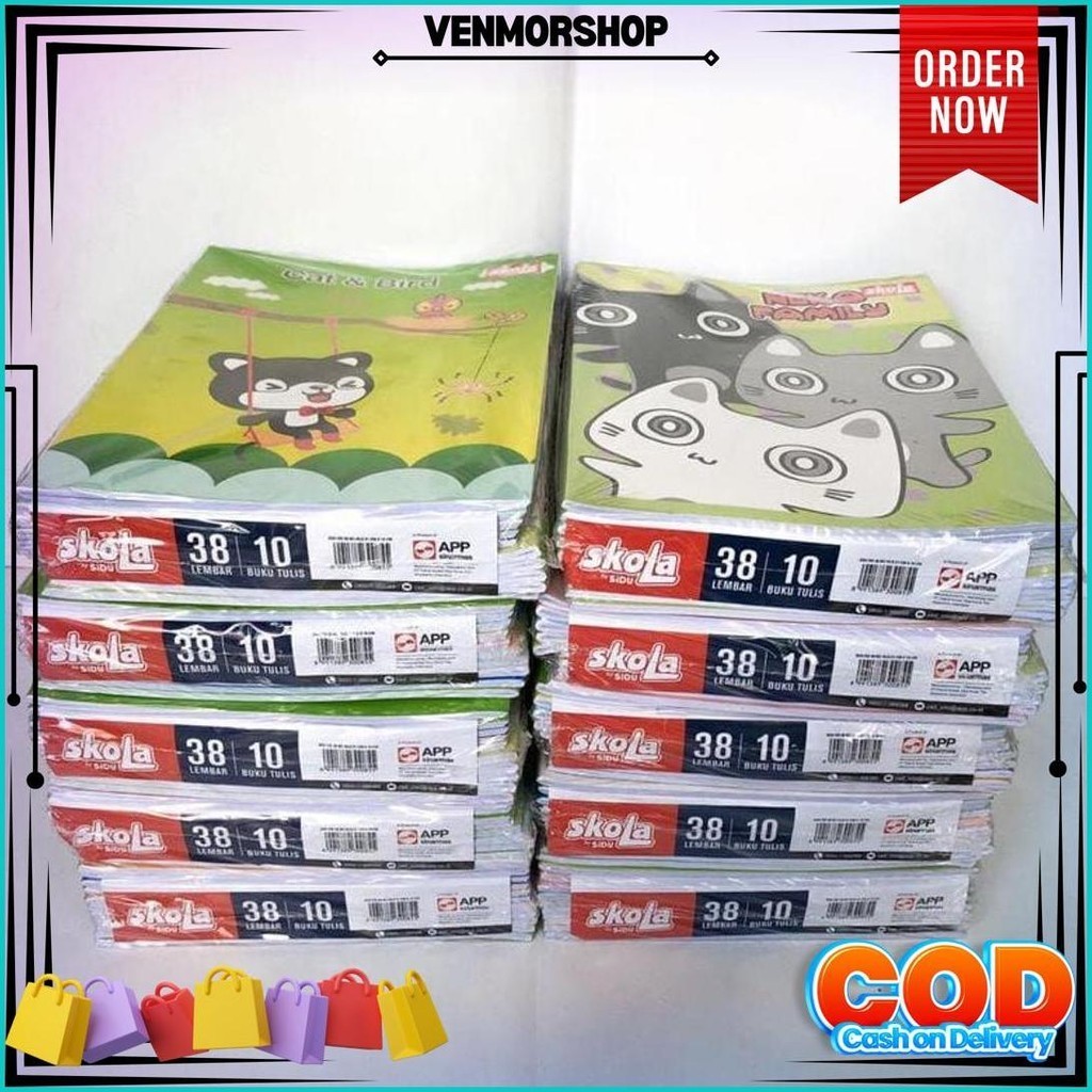 

1Pak Buku Tulis / Buku Sidu 38 Skola / Buku Sidu Murah / Buku Sidu Cod