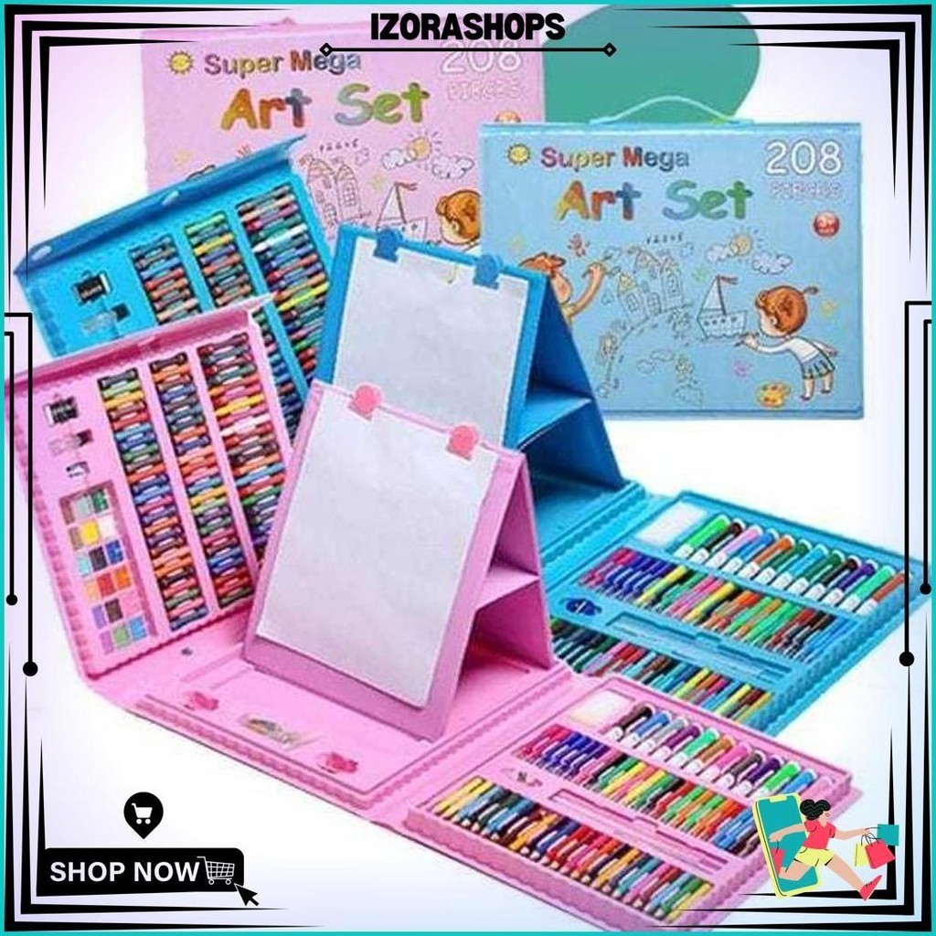 

Art Full Set Crayon 208 Pcs/ Krayon Alat Lukis Anak Pensil Warna Cat Air Mewarni Gratis Ongkir