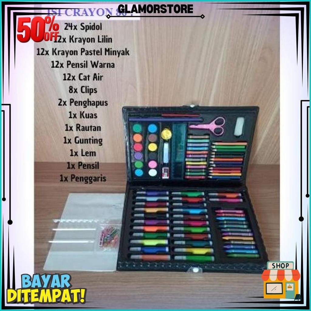 

Art Set 150 Pensil Warna Crayon / Krayon Set / Peralatan Melukis / Pensil Warna Set / Pensil Warna Promo