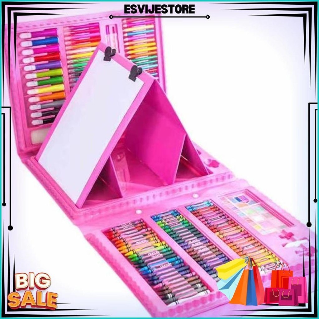 

Crayon Anak Pengasah 208Pcs Set Alat Menggambar Melukis Anak-Anak Crayon Cat Air Pensil Warna Sale