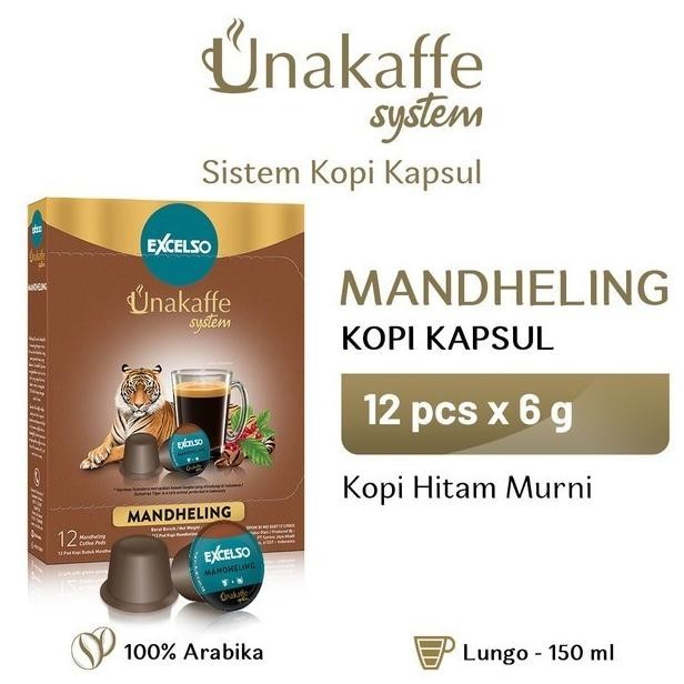 

Excelso Unakaffe Mandheling - Kopi Kapsul-Capsule Coffee (12X6Gr)