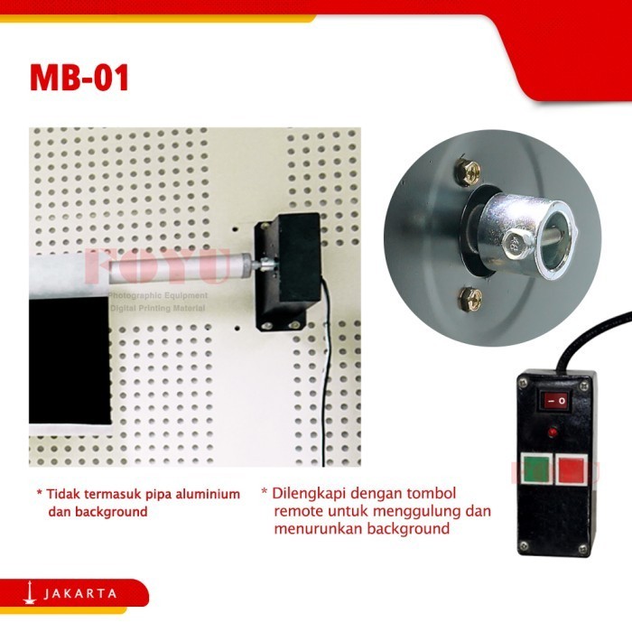 MOTOR EXPANDER BACKGROUND ELEKTRIK BESI 1 SLOT BAR CABLE REMOTE MB-01